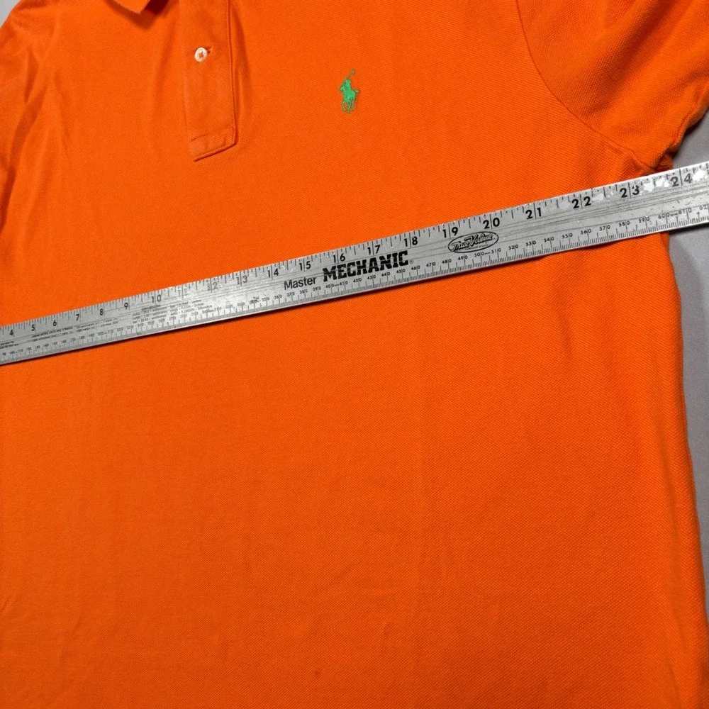 Polo Ralph Lauren Polo Mens XL Orange Green Pony Logo Short Sleeve Pique Shirt